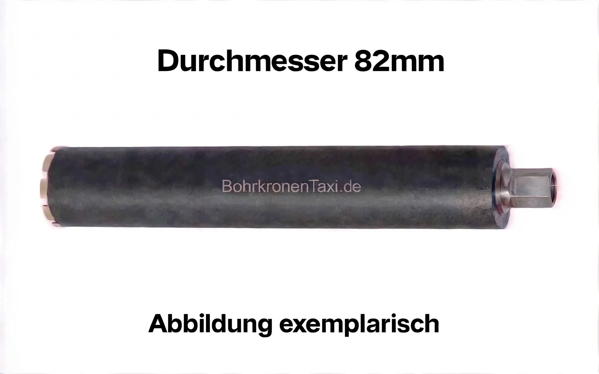 Premium Diamantbohrkrone 82 mm für Stahlbeton und Mauerwerk, 1 1/4" UNC Anschluss, 450 mm Arbeitslänge.