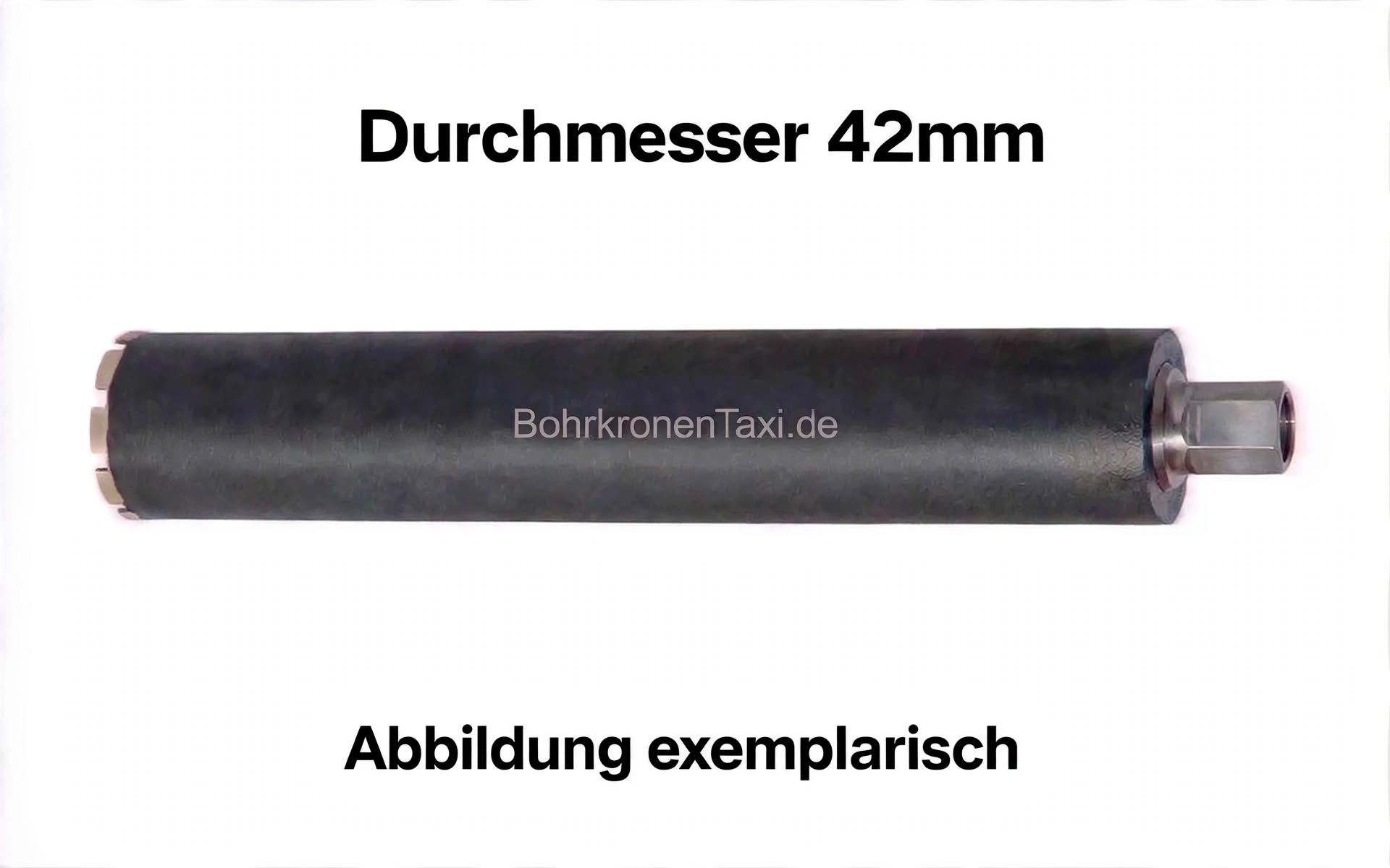 Premium Diamantbohrkrone 42 mm für Stahlbeton und Mauerwerk, 1 1/4" UNC Anschluss, 450 mm Arbeitslänge.
